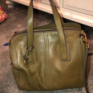Fossil handbag with crossbody strap
